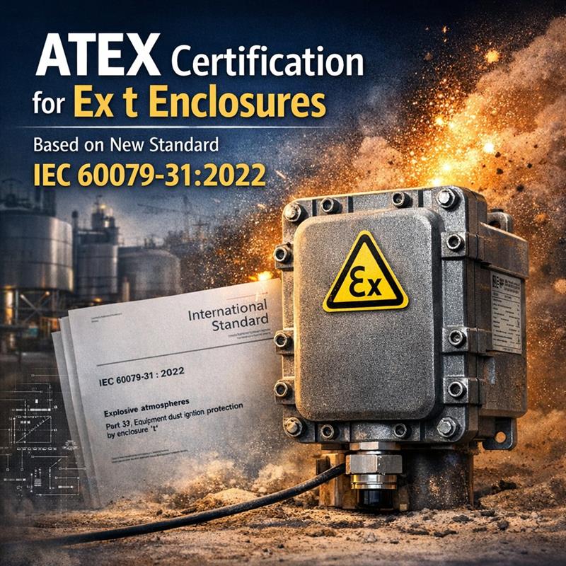 ATEX certification based on IEC 60079-31:2022